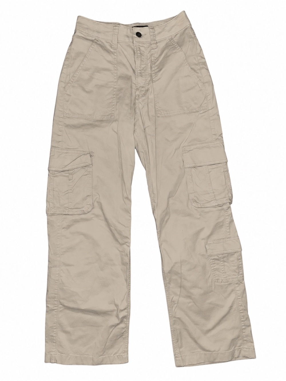 Hollister Cream Wide-Leg Cargo Pants